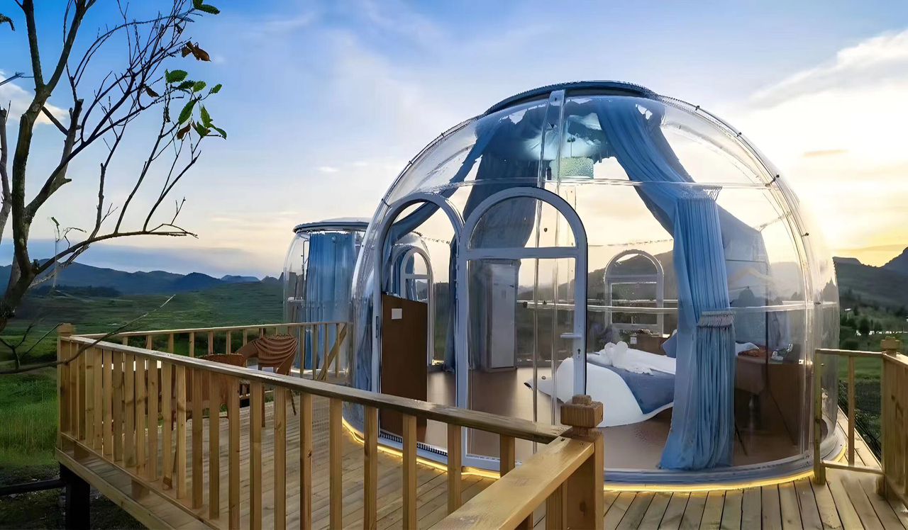 Luxury Bubble Tent Blue